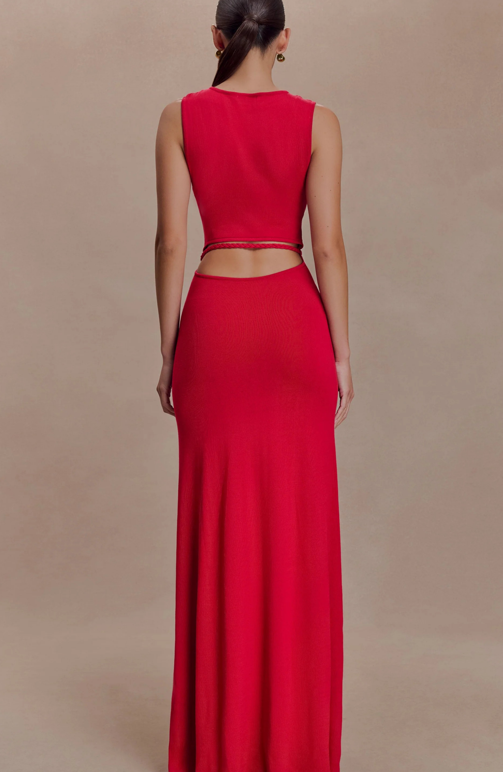 Red Bloom Maxi Dress