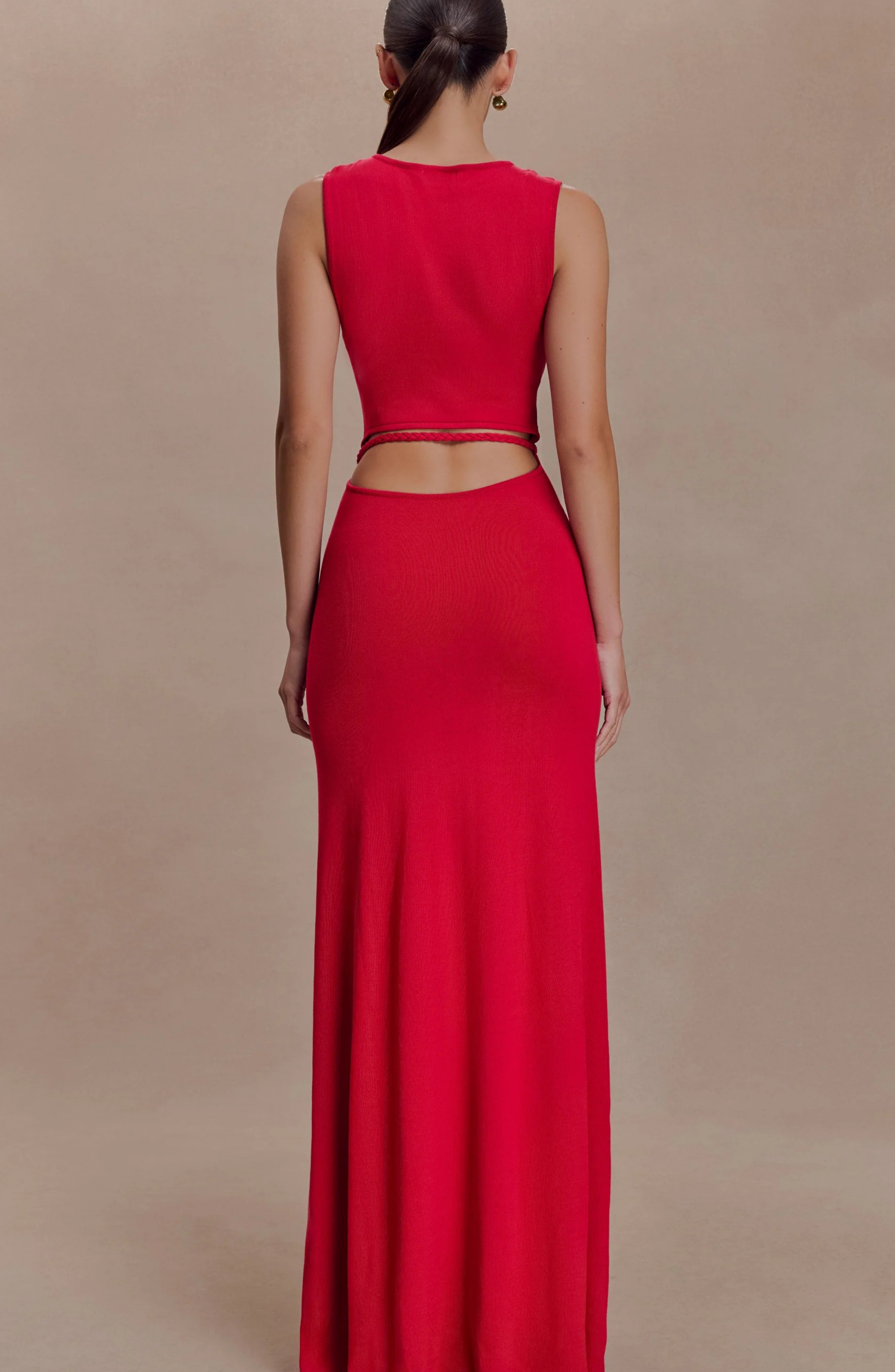 Red Bloom Maxi Dress