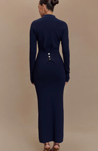 Noir Allure Gown Maxi Dress