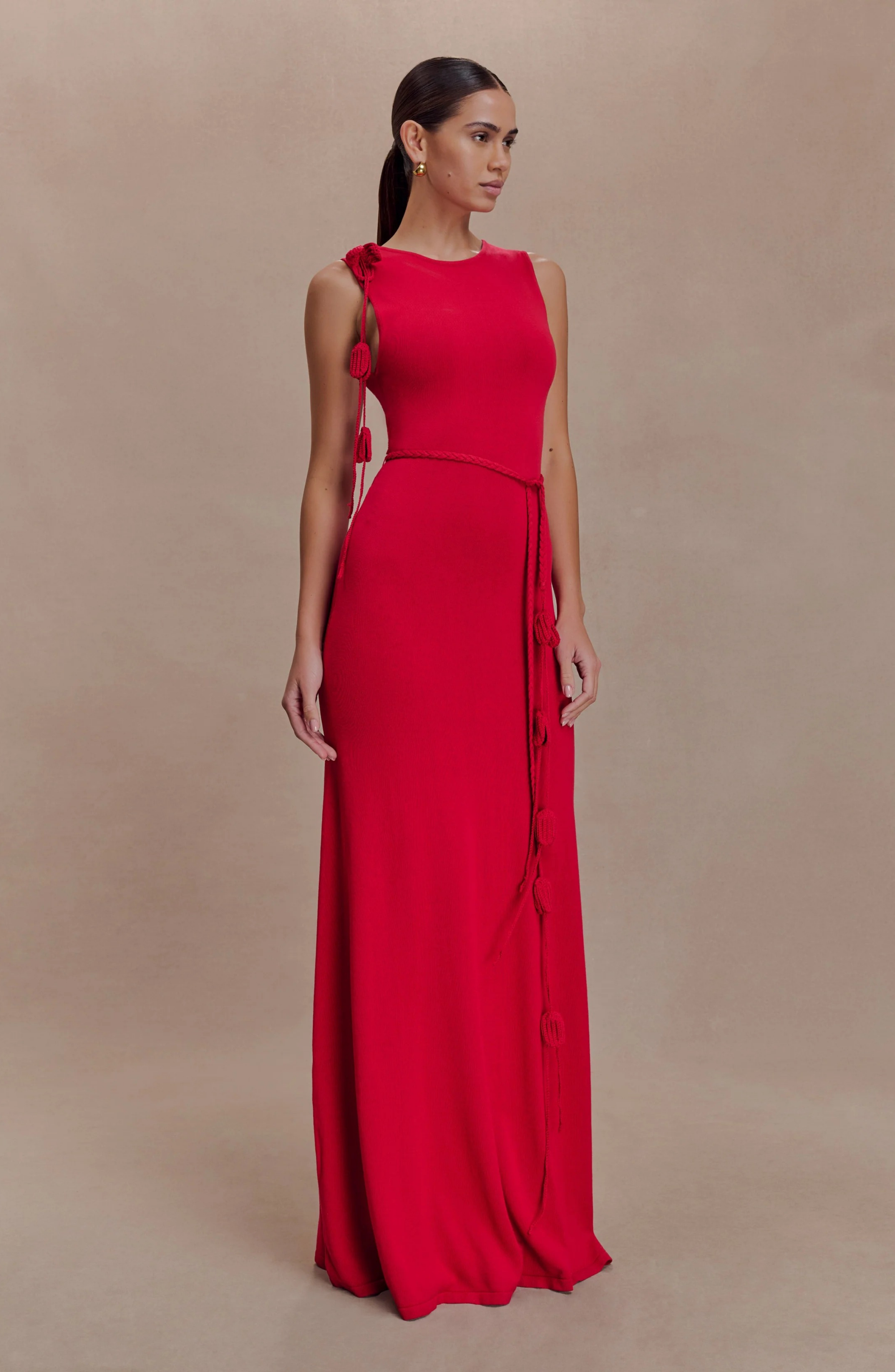 Red Bloom Maxi Dress