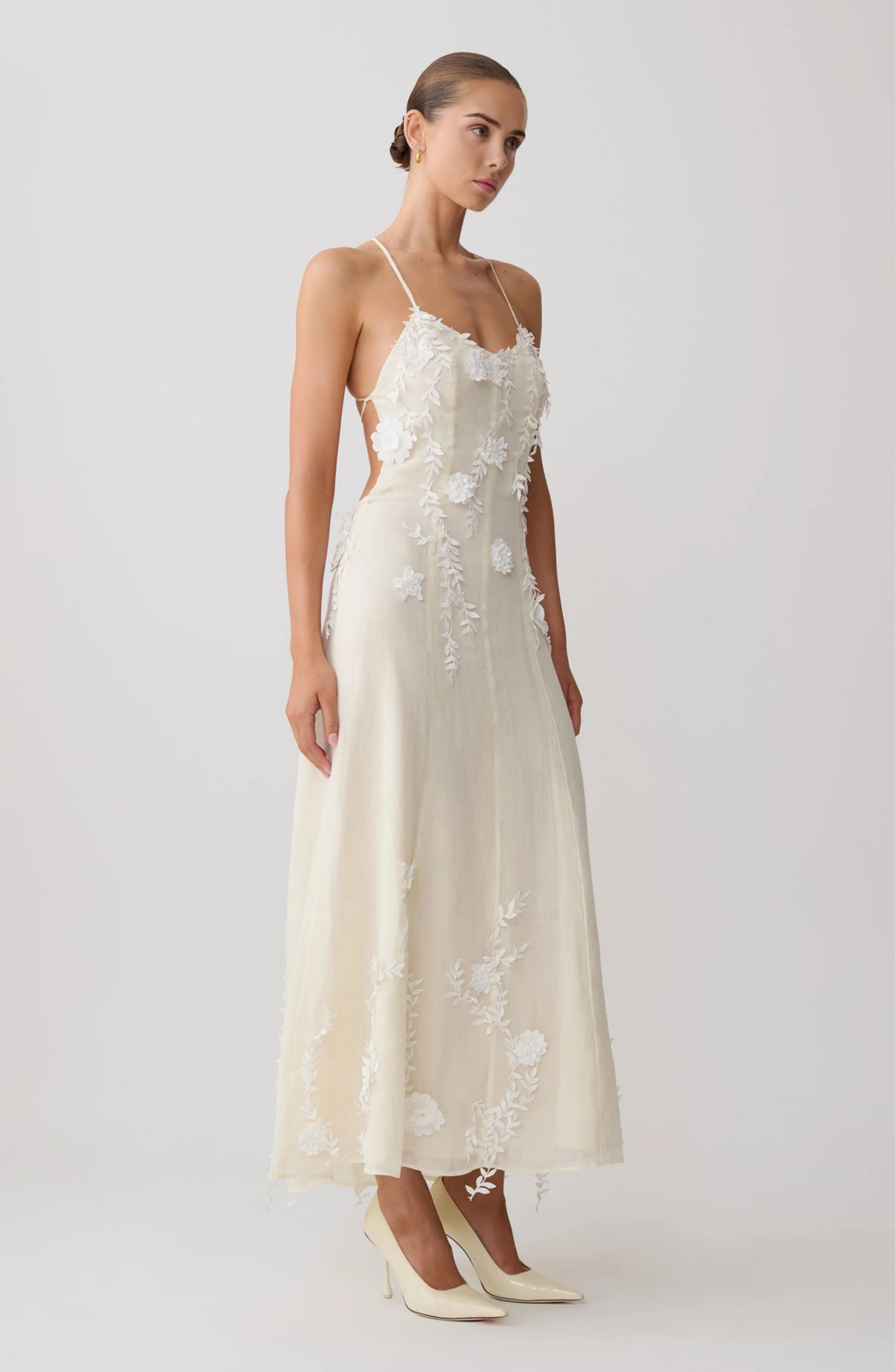 Petal Muse Midi Dress