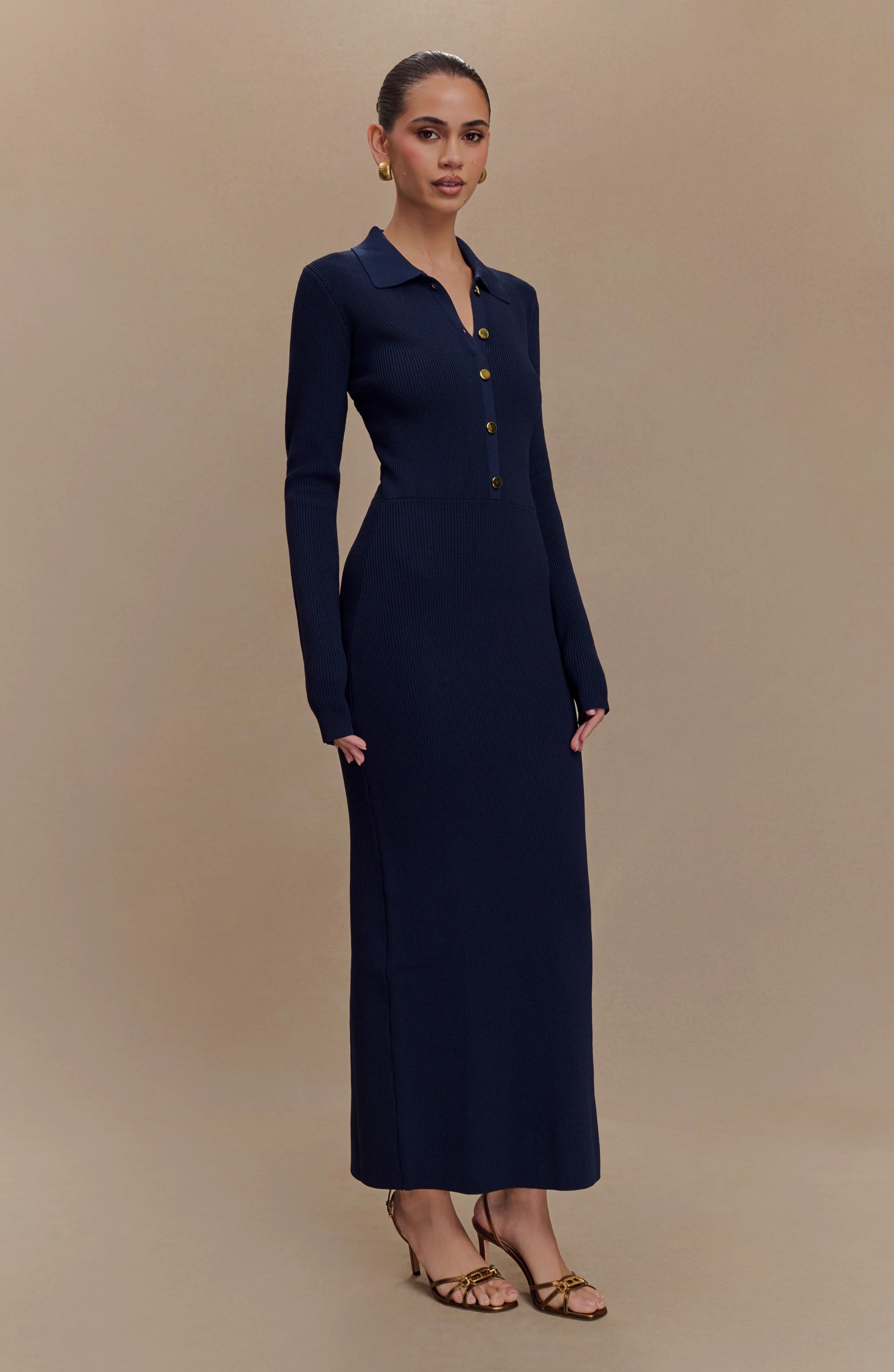 Noir Allure Gown Maxi Dress