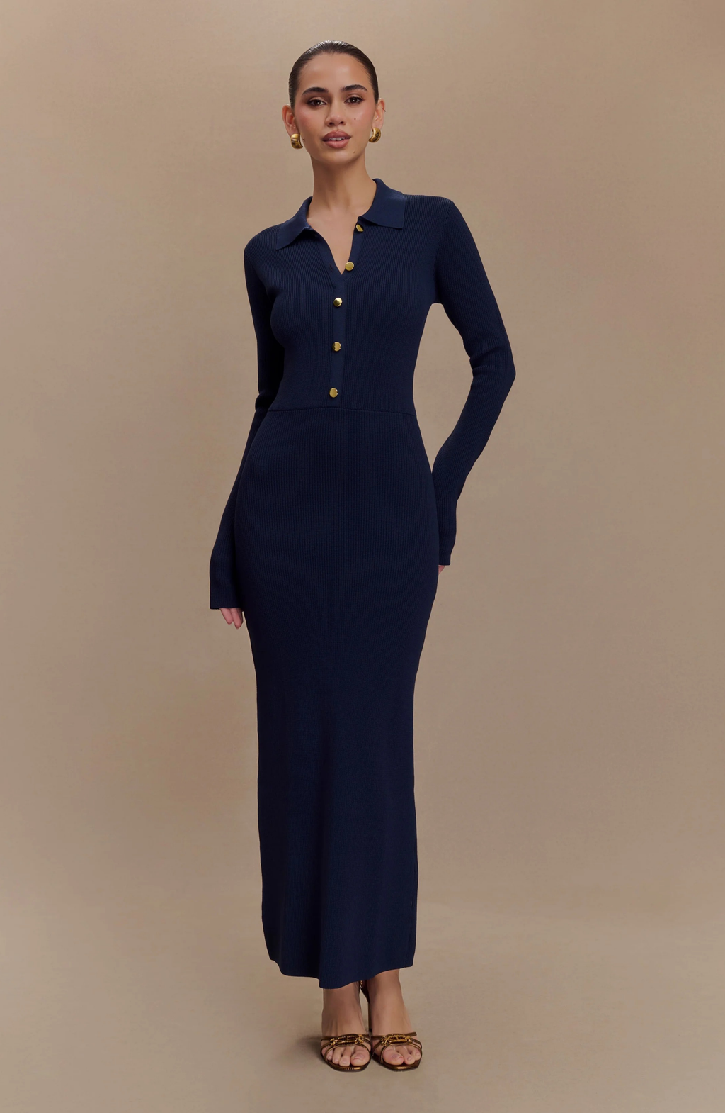 Noir Allure Gown Maxi Dress